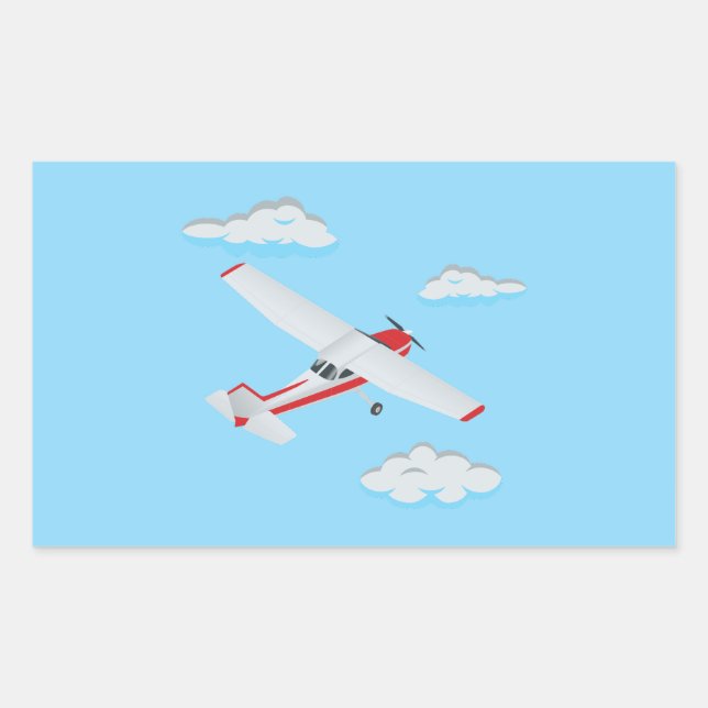 Pegatina Rectangular ¡Colección de Fiestas de aviones! (Anverso)