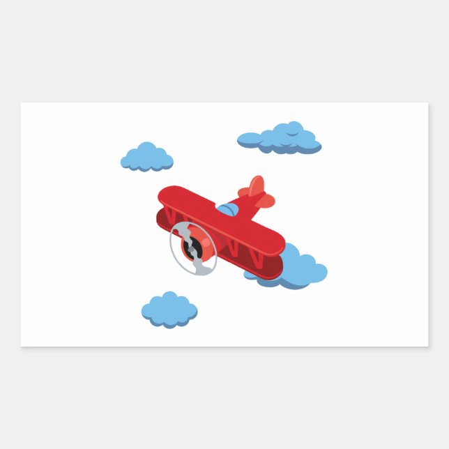 Pegatina Rectangular ¡Colección de Fiestas de aviones! (Anverso)