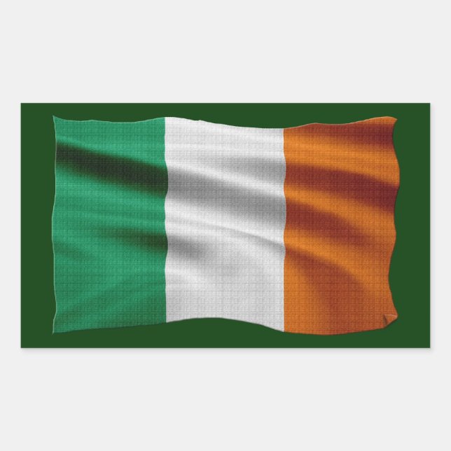 Pegatina Rectangular Colección de la bandera irlandesa CELTIC CLASSICS (Anverso)