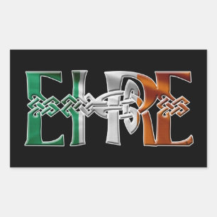 Pegatina Rectangular Colección de la bandera irlandesa CELTIC CLASSICS