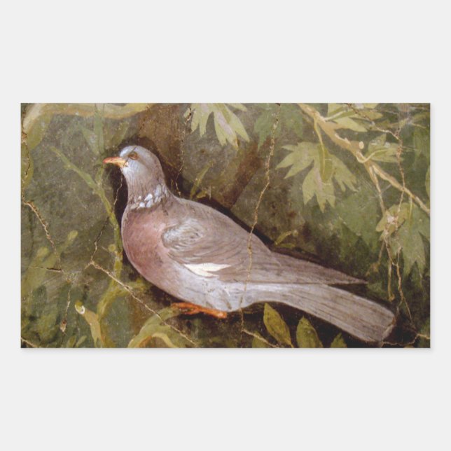 PEGATINA RECTANGULAR COLECCIÓN DE POMPEII / DOVE IN THE GARDEN (Anverso)