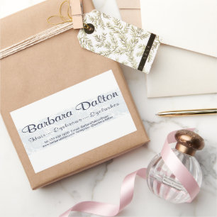 Pegatina Rectangular Colección elegante de encajes blancos minimalistas