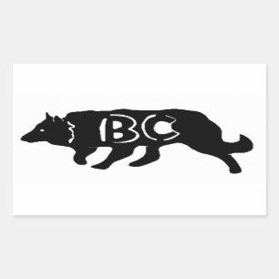 Pegatina Rectangular Collie de borde~Pegatina original