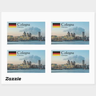Pegatina Rectangular Cologne Germany
