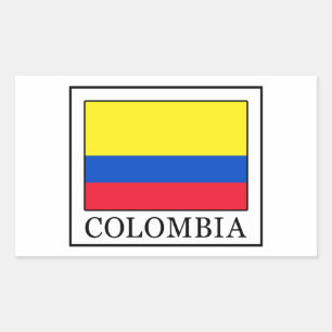 Pegatina Rectangular Colombia