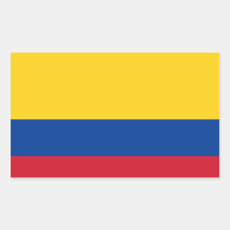 Pegatina Rectangular Colombia flag