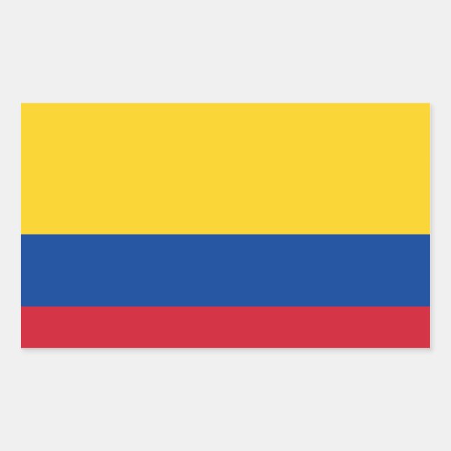 Pegatina Rectangular Colombia flag (Anverso)