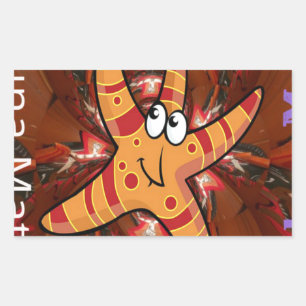 Pegatina Rectangular Color de la ejecución