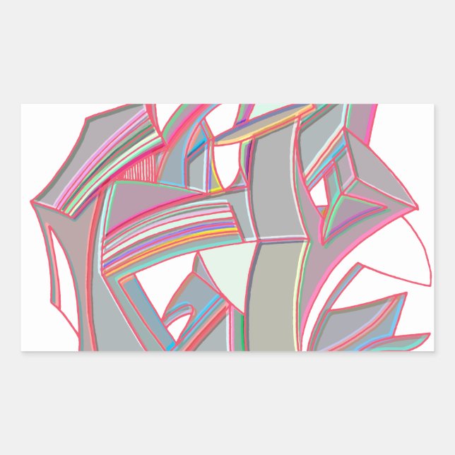 Pegatina Rectangular Color personalizado (Anverso)