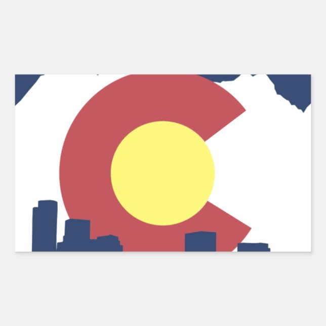 Pegatina Rectangular Colorado (Anverso)