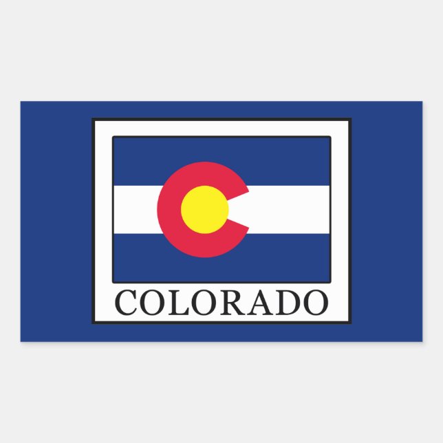 Pegatina Rectangular Colorado (Anverso)