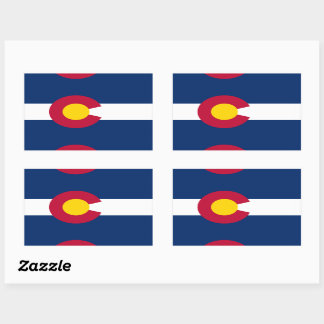 Pegatina Rectangular Colorado: La centenaria bandera de los Estados Uni