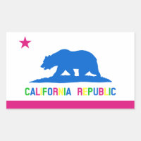 Colores fluorescentes retro Bandera de California