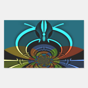 Pegatina Rectangular Colores masái Hakuna Matata