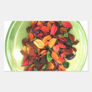 Pegatina Rectangular Colorida Potpourri: Una pantalla de aroma