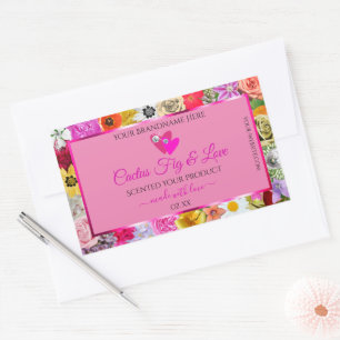 Pegatina Rectangular Coloridas etiquetas de los envases de los producto