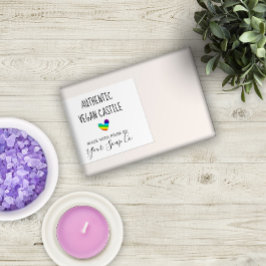 Pegatina Rectangular Coloridas y brillantes etiquetas de jabón del cora