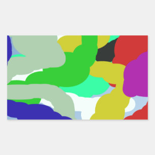 Pegatina Rectangular colorido diseño abstracto 64329