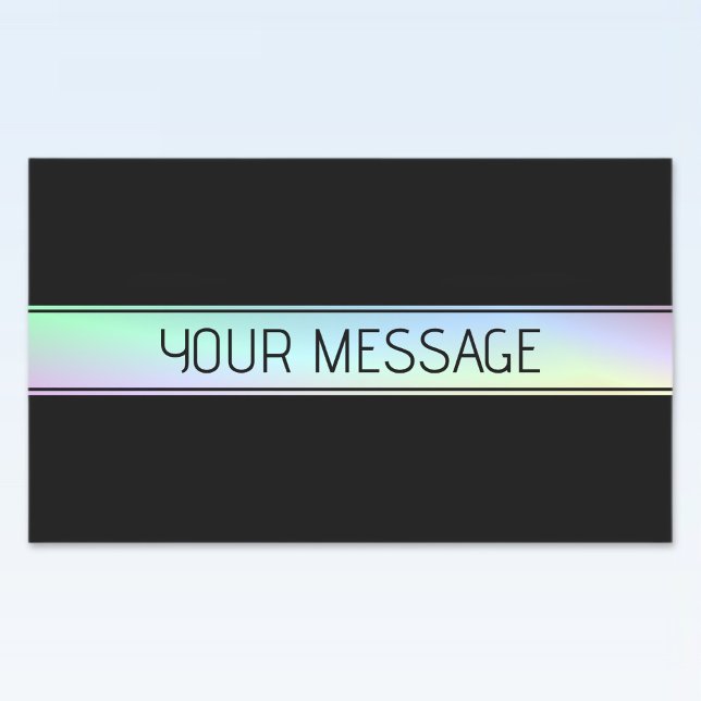 Pegatina Rectangular Colorido Gradiente Moderno y Texto Editable (Subido por el creador)