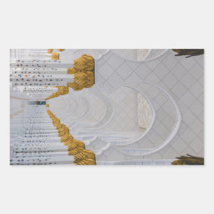 Pegatina Rectangular Columnas de la Gran Mezquita Sheikh Zayed,Abu Dhab