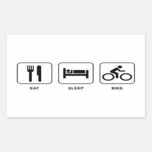 Pegatina Rectangular Coma la bici del sueño