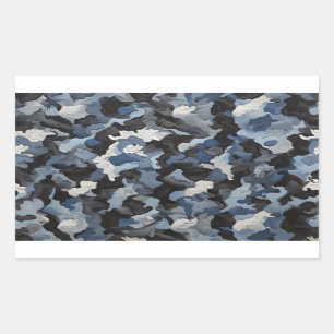Pegatina Rectangular combinación gris negro azul