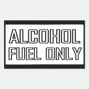 Pegatina Rectangular Combustible del alcohol solamente