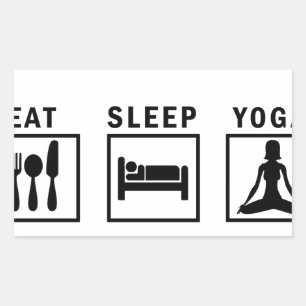 Pegatina Rectangular comer yoga