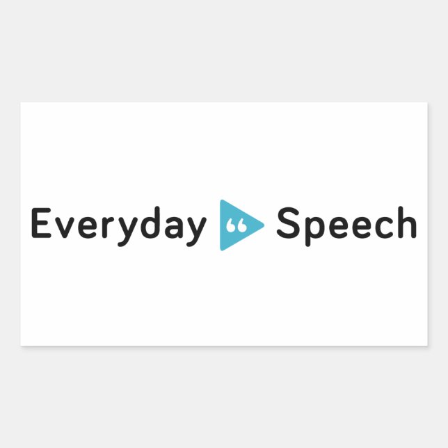 Pegatina Rectangular Common Speech Basic (Anverso)