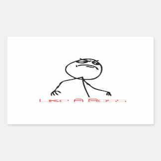 Pegatina Rectangular Como un jefe