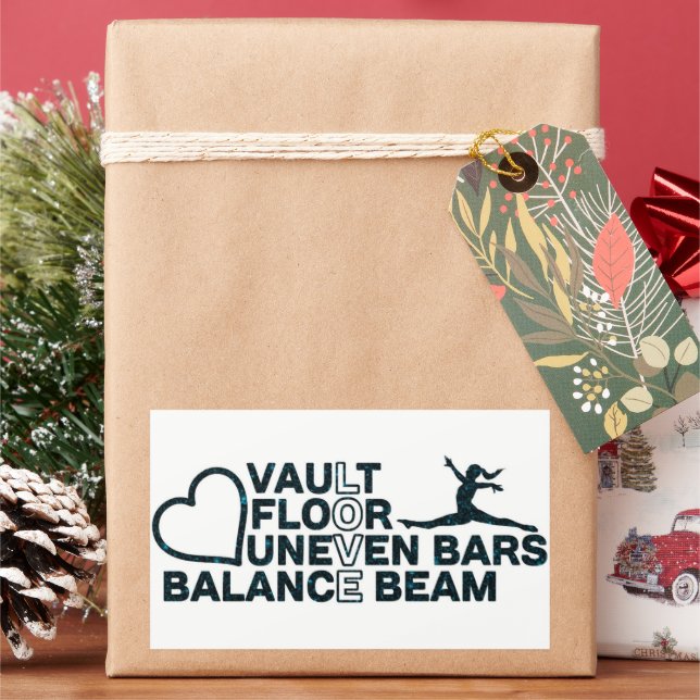 Pegatina Rectangular Compartimento de equilibrio de barras desiguales e (Vacaciones)