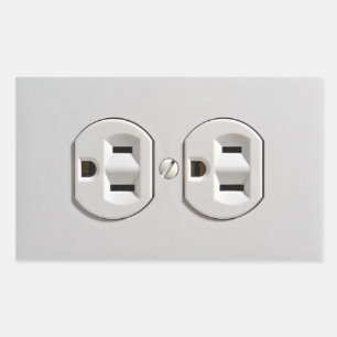 Pegatina Rectangular Complemento de salida eléctrica