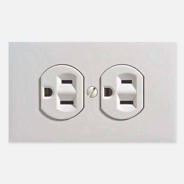 Pegatina Rectangular Complemento de salida eléctrica (Anverso)
