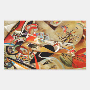 Pegatina Rectangular Composición abstracta de Kandinsky