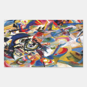 Pegatina Rectangular Composición VII de Kandinsky