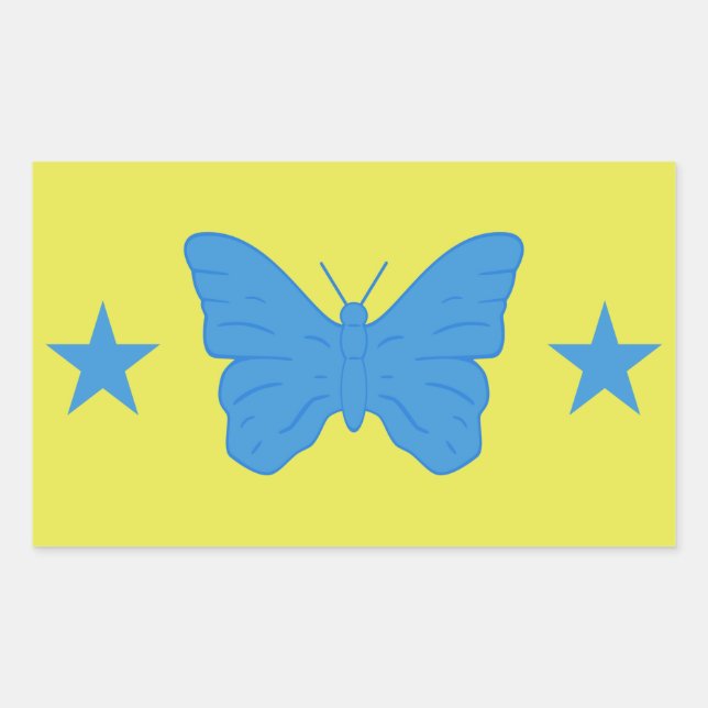 Pegatina rectangular con la bandera de Bady Bassit (Anverso)
