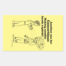 Concertina hace que zombies exploten palo rectangu