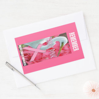 Pegatina Rectangular Conciencia rosa