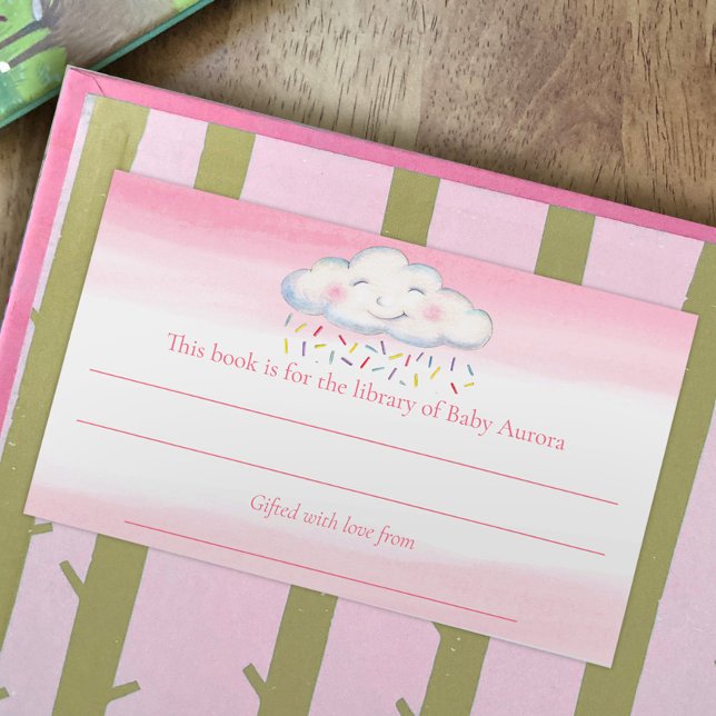Pegatina Rectangular Concurso de libros de cielo rosa para bebés con es (Subido por el creador)