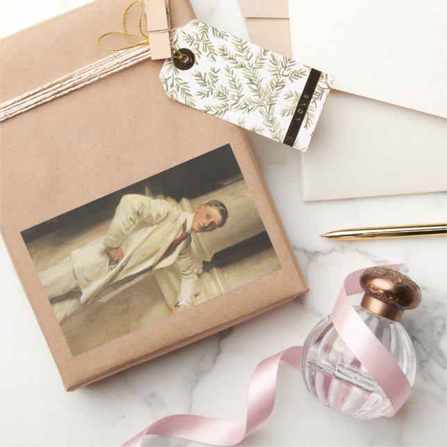 Pegatina Rectangular Conde de Dalhousie de John Singer Sargent (Regalar)