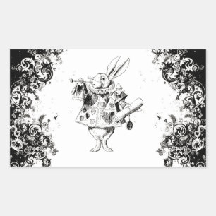 Pegatina Rectangular Conejo Queen's Rabbit - Colección de Swirls de Ali