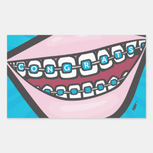 Pegatina Rectangular Conjunto de Pegatinas de Braceface
