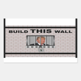 Pegatina Rectangular Construye ESTA pared / Anti Trump,