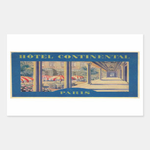 Pegatina Rectangular Continental Hotel (París)