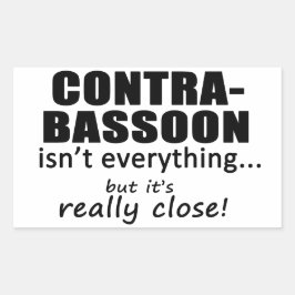Pegatina Rectangular Contrabassoon no lo es todo