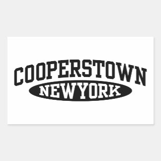 Pegatina Rectangular Cooperstown New York
