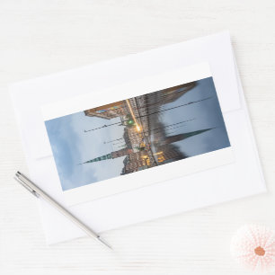 Pegatina Rectangular Copenhague Dinamarca