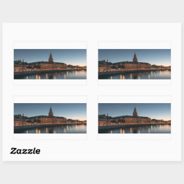 Pegatina Rectangular Copenhague Dinamarca