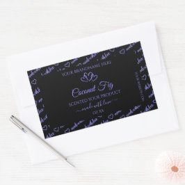 Pegatina Rectangular Corazones de las etiquetas de los productos de la 