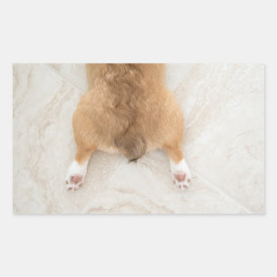 Pegatina Rectangular corgi butt